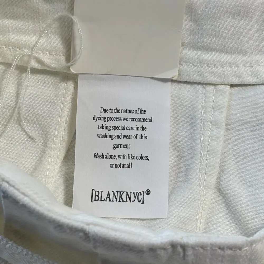 Blank NYC Womens Shorts‎ 27 White High Rise Denim Belt Classic Minimalist Preppy